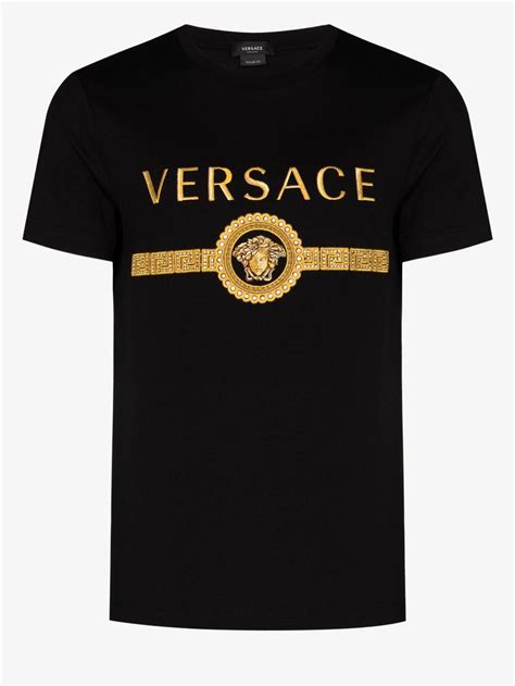 versace logo print sweatshirt|Versace men's t shirts.